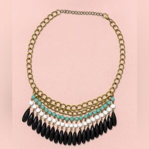Elegant Gold and Black Necklace